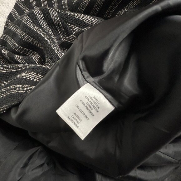 Halogen Womens Black White Striped Textured Sleeveless A-Line Mini Dress Size 6 - Picture 4 of 9